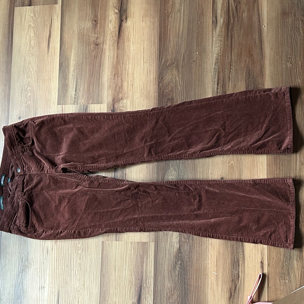💗brown velvet bootcut pants